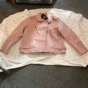 Cute fake leather jacket xl